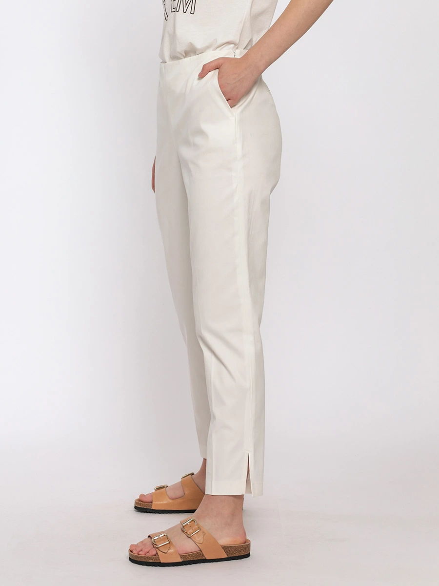 Укороченные узкие брюки из эластичного хлопка
